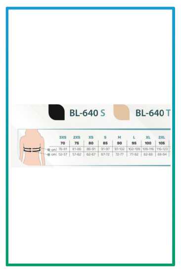 صورة صدرية مع تثبيت مرن بعد العمليات BL -640 /L