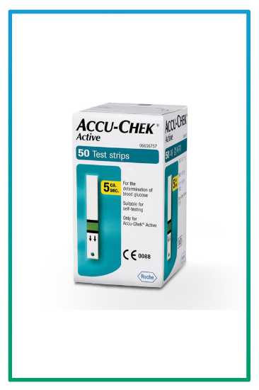 صورة شرائط إختبار السكر accu-chek active