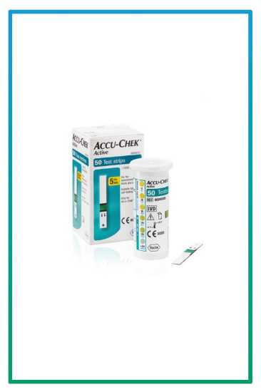 صورة شرائط إختبار السكر accu-chek active