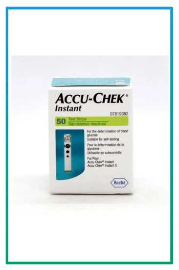 صورة شرائط إختبار السكر accu-chek instant