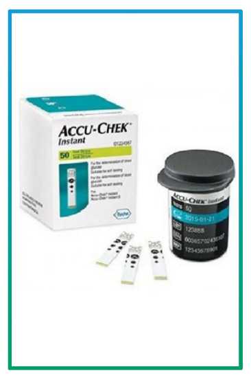 صورة شرائط إختبار السكر accu-chek instant