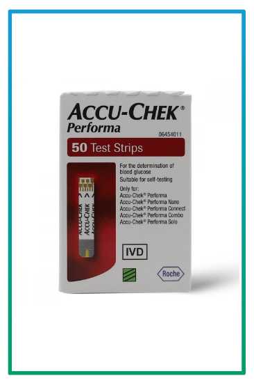 صورة شرائط إختبار السكر accu-chek performa