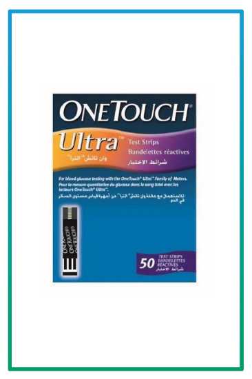 صورة شرائط إختبار السكر onetouch ultra