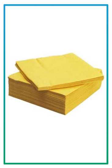 صورة مناديل جافة ملون اصفر