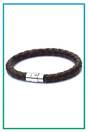 صورة سوار مغناطيسي جلد ستانلس 002