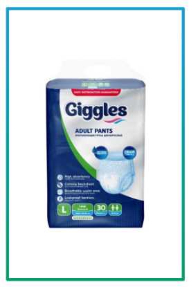 صورة حفائض كبار كلوت Giggles مقاس Lعبوة 30